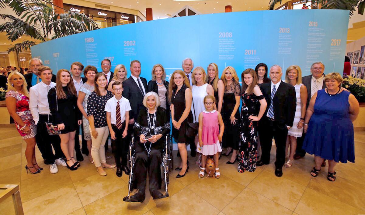 The extended Segerstrom family at a June 2017 exhibit at South Coast Plaza "Pioneering Spirit: An American Dream."