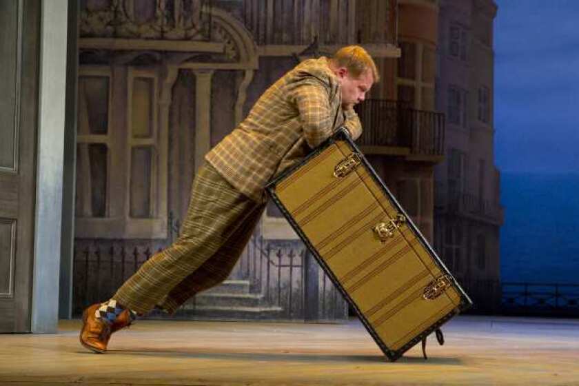 James Corden in "One Man, Two Guvnors" at the Music Box.