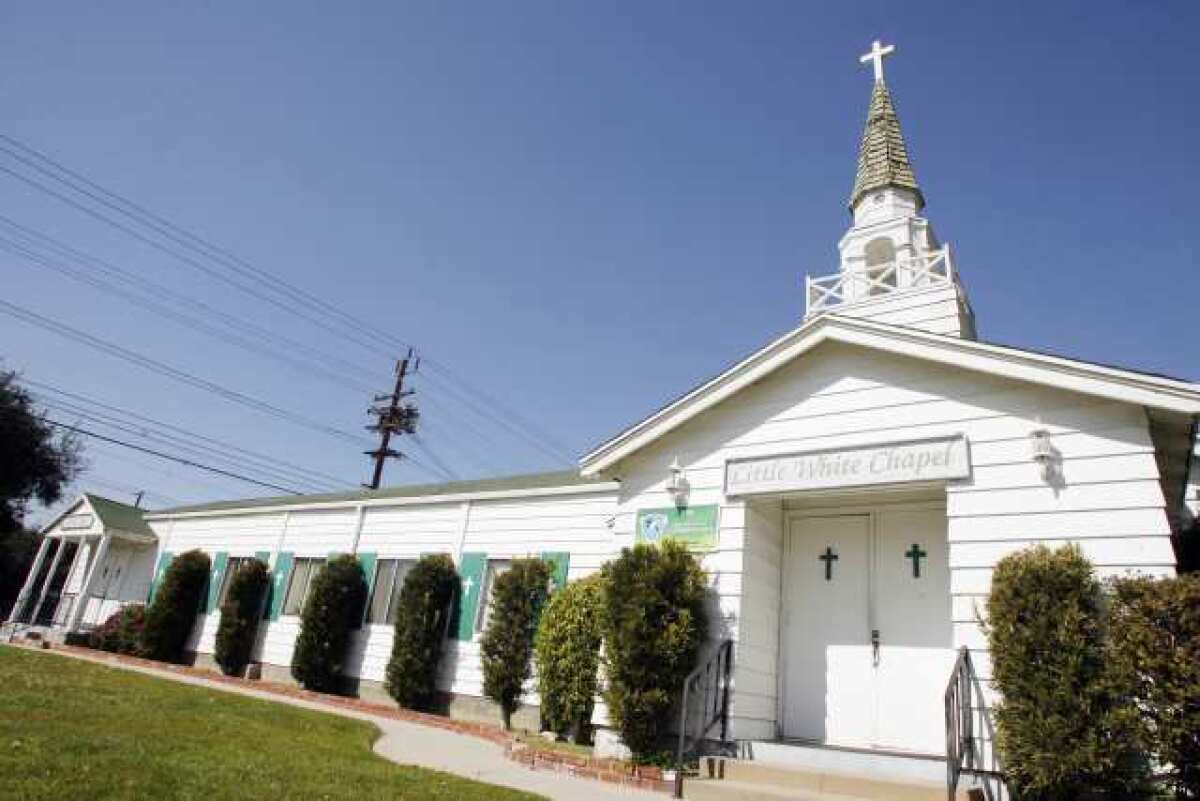 Little White Chapel in Burbank may be housing wireless telecommunication antennas in the future. School may ban cell equipment.