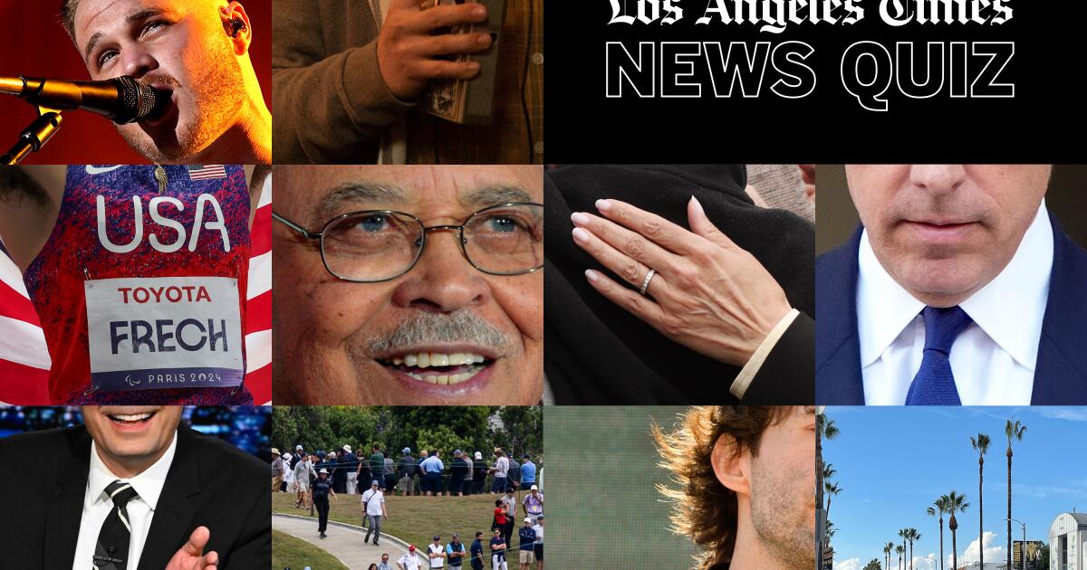 Los Angeles Times News Quiz this week: A stunning Harris endorsement, a 'Star Wars' voice Los Angeles Times News Quiz this week: A stunning Harris endorsement, a 'Star Wars' voice