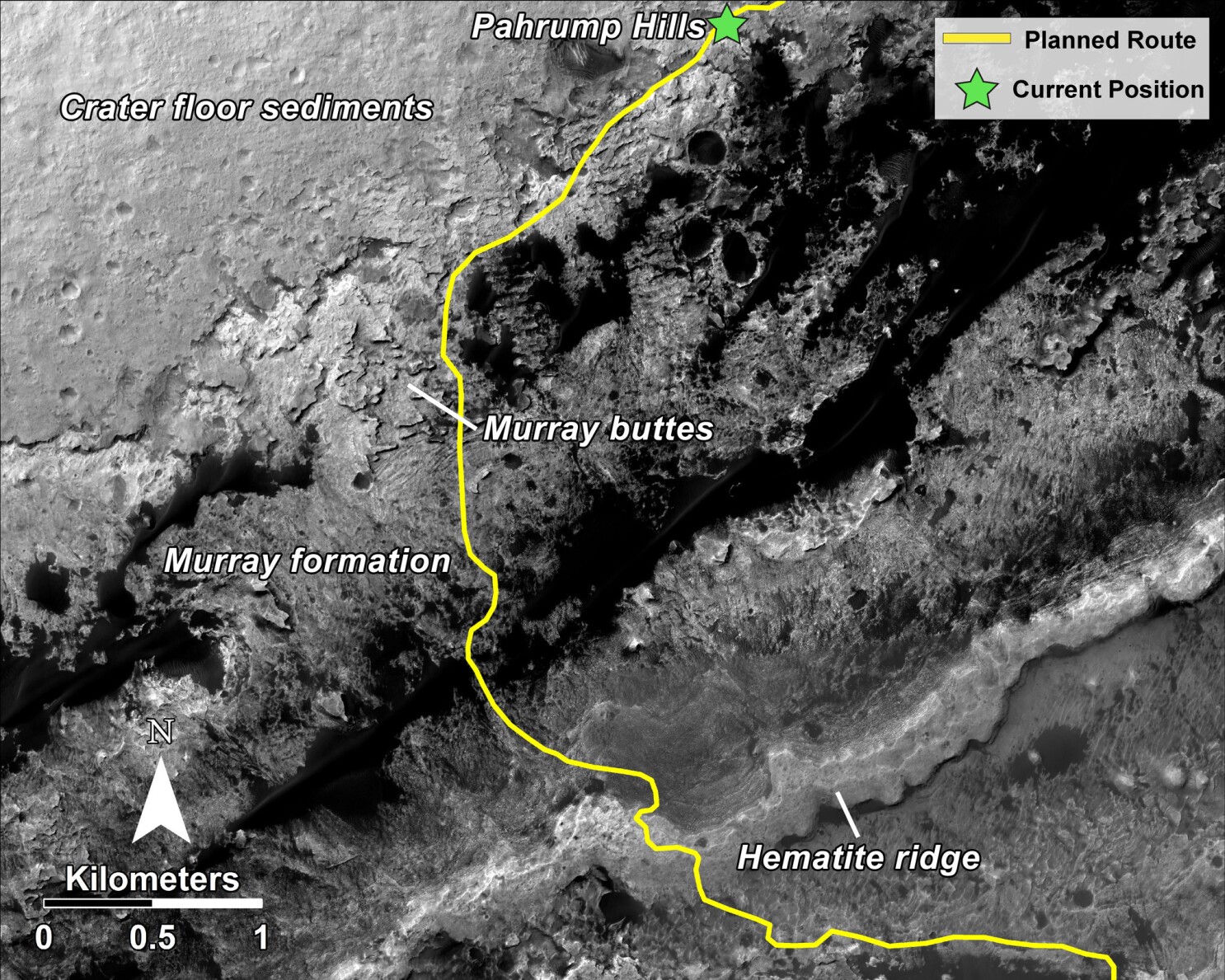 Curiosity Rover Travel Map At Last! Nasa's Mars Rover Curiosity Finally Arrives At Mt. Sharp - Los  Angeles Times