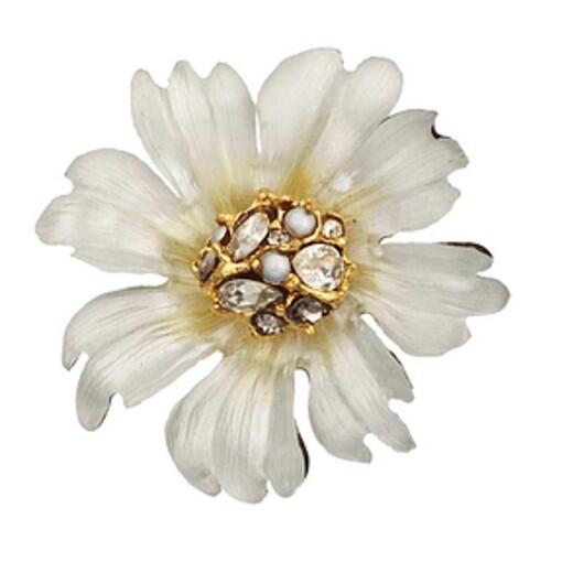 Lucite floral pin designed by Alexis Bittar.
