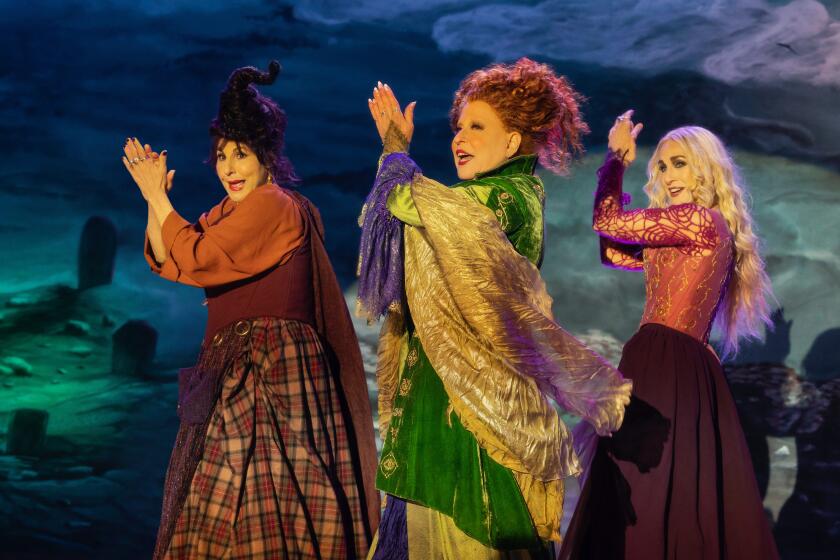 Kathy Najimy, Bette Midler and Sarah Jessica Parker perform a spooky Blondie cover in Disney+'s "Hocus Pocus 2."