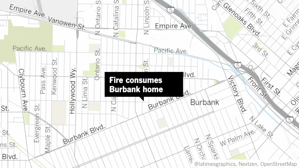 A family dog died on Saturday in Burbank after a fire consumed a home in the 1300 block of North Brighton Street, according to the Burbank Fire Department.