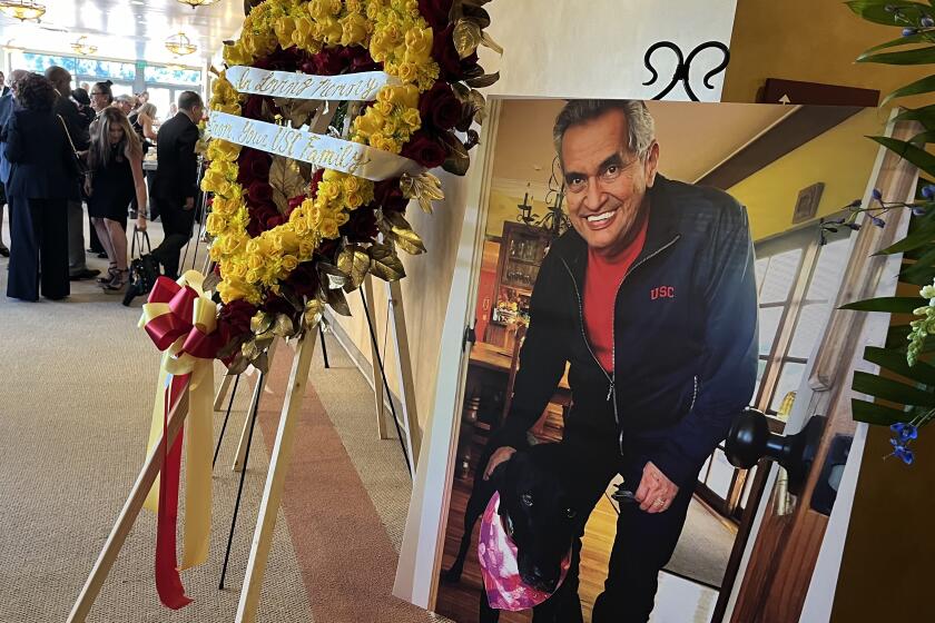 Funeral services were held Monday for Richard Alatorre at the Cathedral of Our Lady of the Angels in downtown Los Angeles.