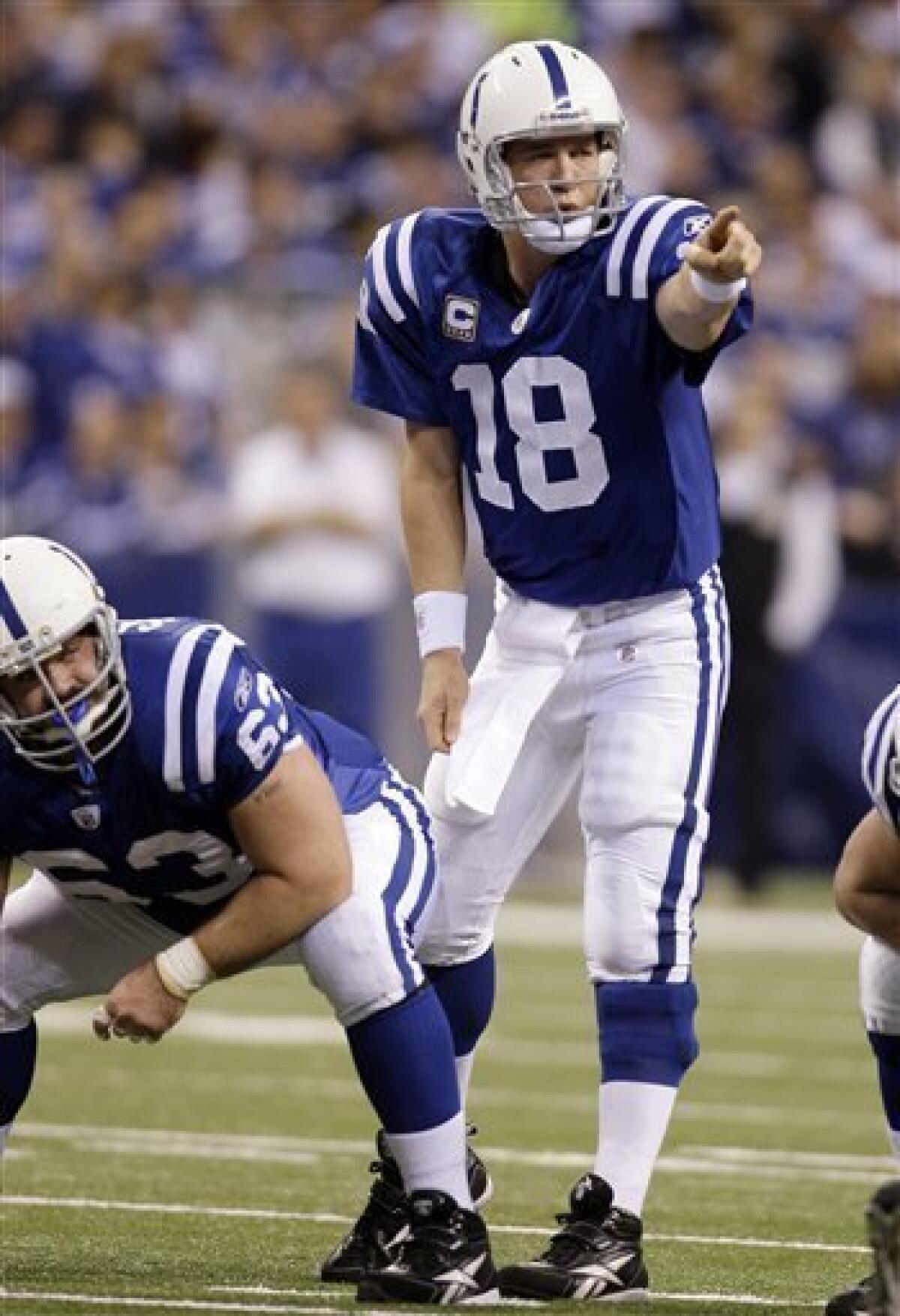 NFL FILE: Peyton Manning (18) of the Indianapolis Colts and Ryan