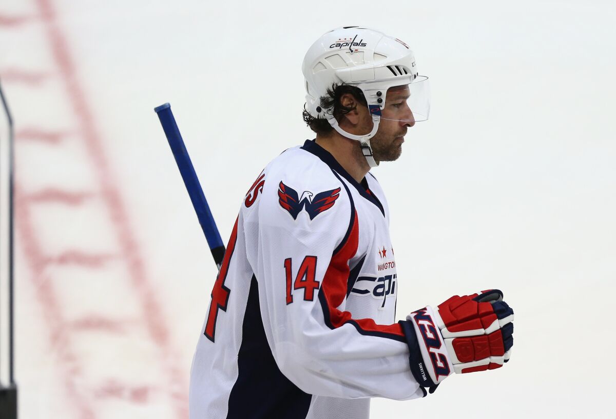 Justin Williams, now with the Washington Capitals, was a member of both of the Kings' Stanley Cup-winning teams.