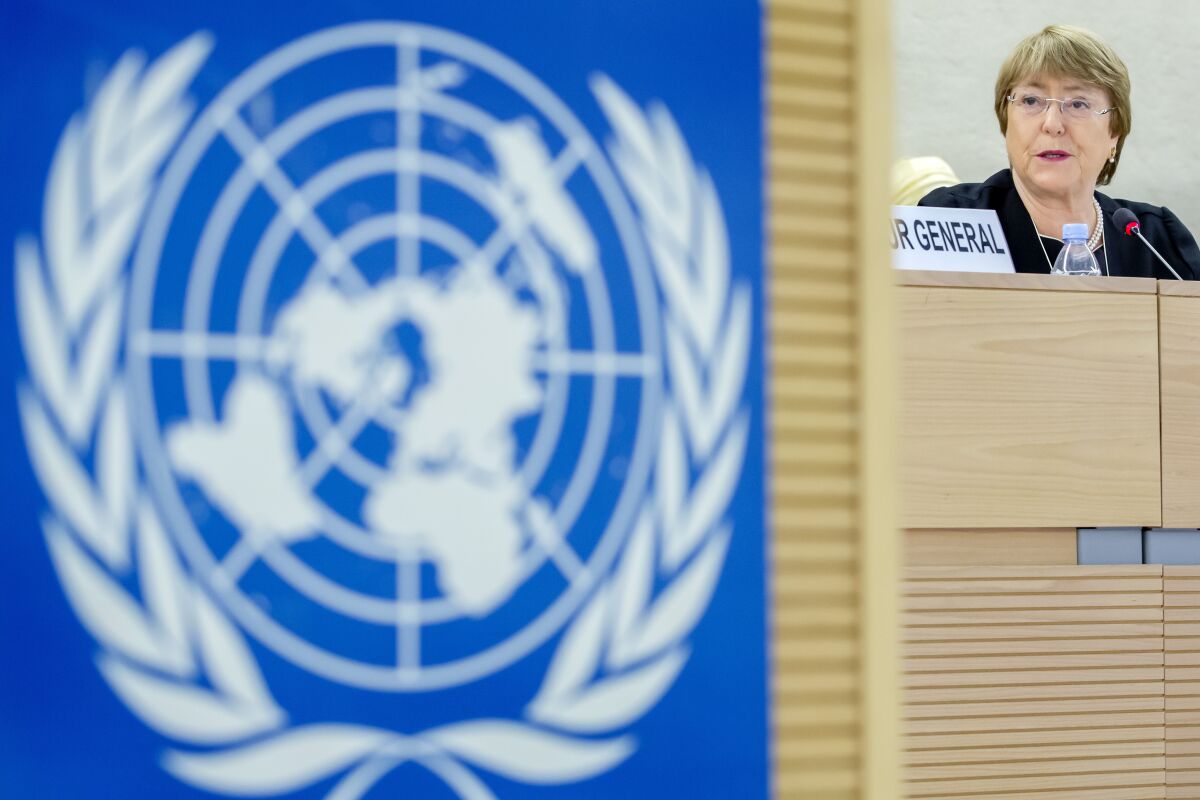 La alta comisionada de la ONU para los derechos humanos, Michelle Bachelet, 