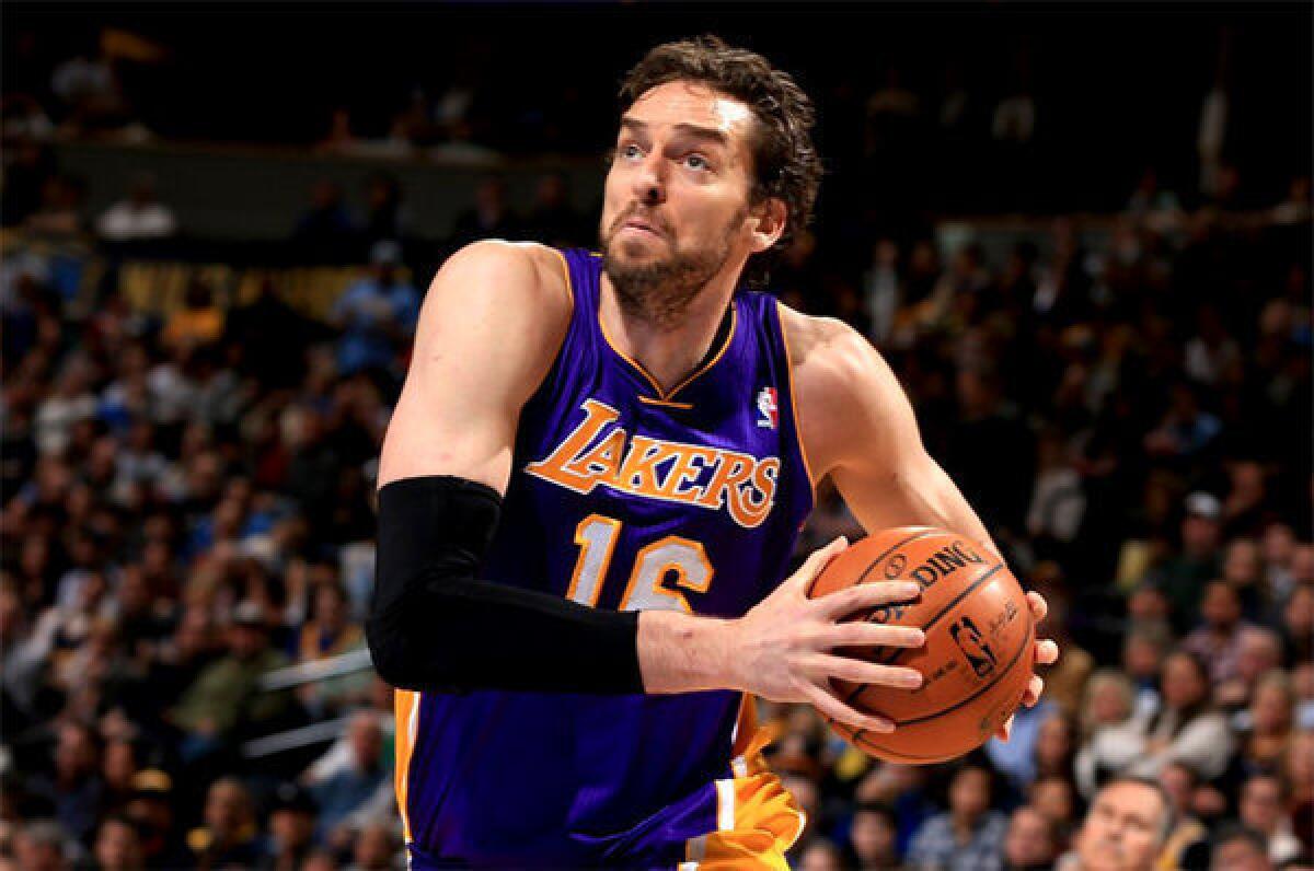 Pau Gasol has missed five games after sustaining a concussion against the Nuggets.