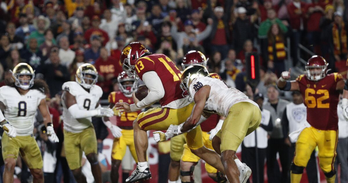 ‘Tremendous run’ continues for USC and Caleb Williams with win over Notre Dame