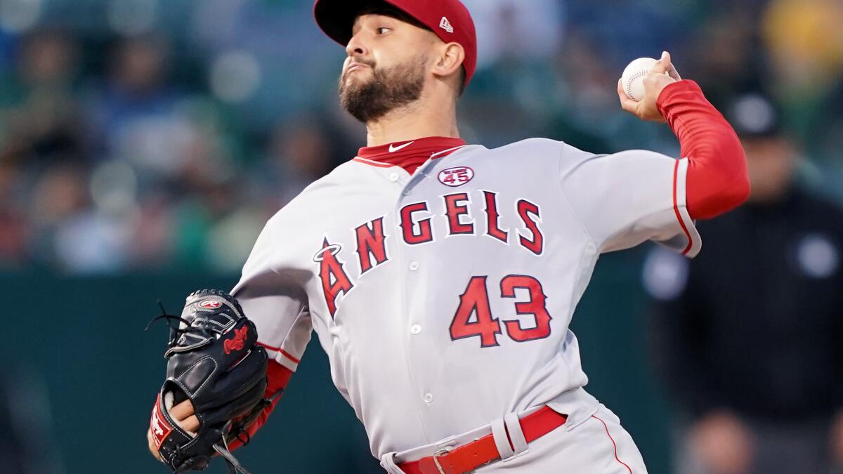 Patrick Sandoval struggles on the mound as Angels routed by Mariners - Los  Angeles Times