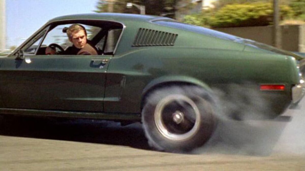 Bullitt Mustang burnout