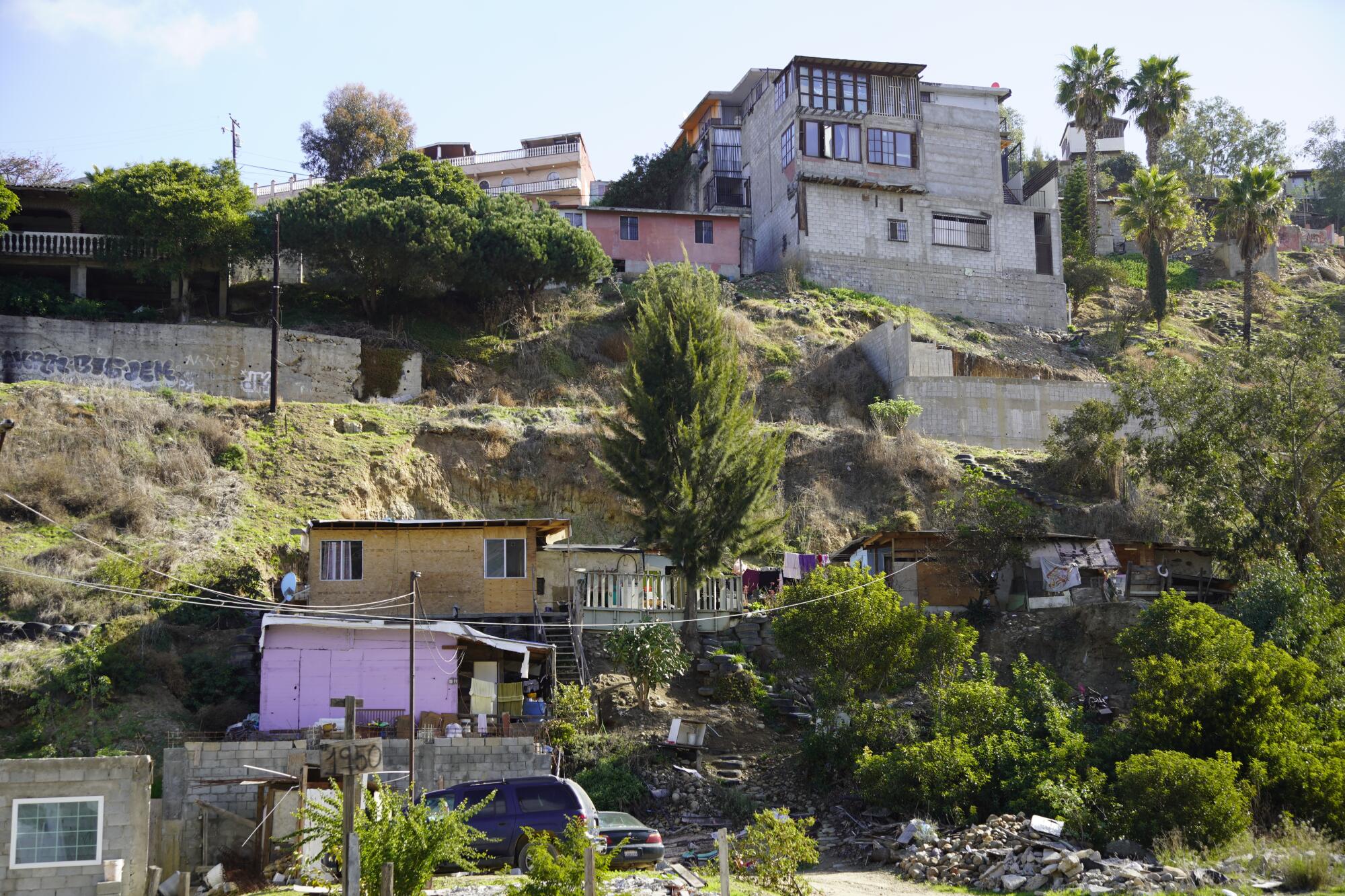 Houses along Los Laureles Canyon 