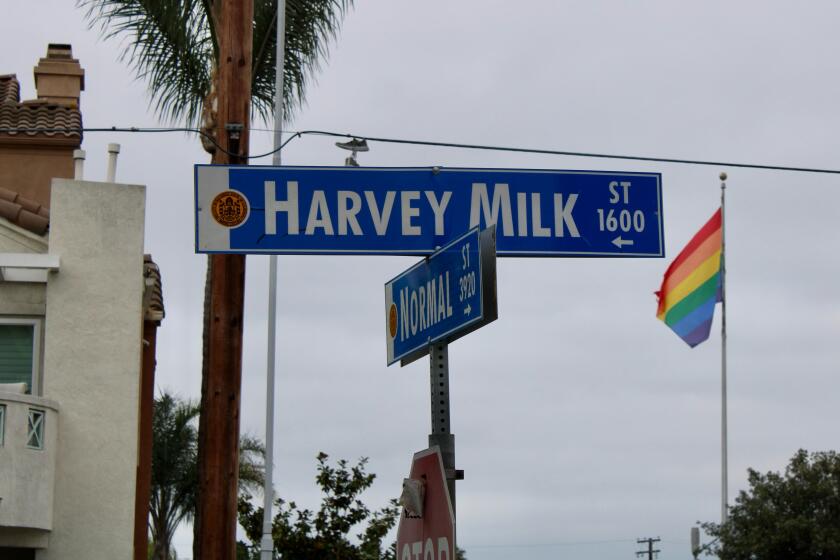 San Diego Street Sign bearing the name of Harvey Milk