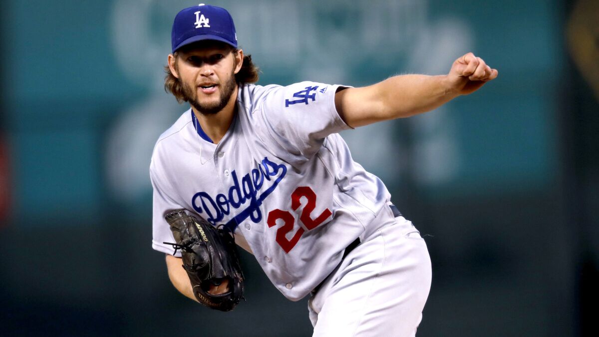 Dodgers starter Clayton Kershaw gave up three runs in the second inning during a shaky outing against the Rockies on Saturday.