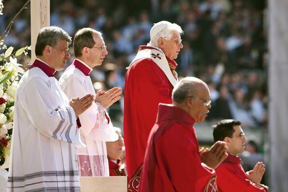 Pope Benedict's celebration of Mass in Nationals Park came on the third day of his papal visit to the United States. After two days of pomp and protocol, attention was redirected to Benedict's role as Catholics' spiritual teacher.