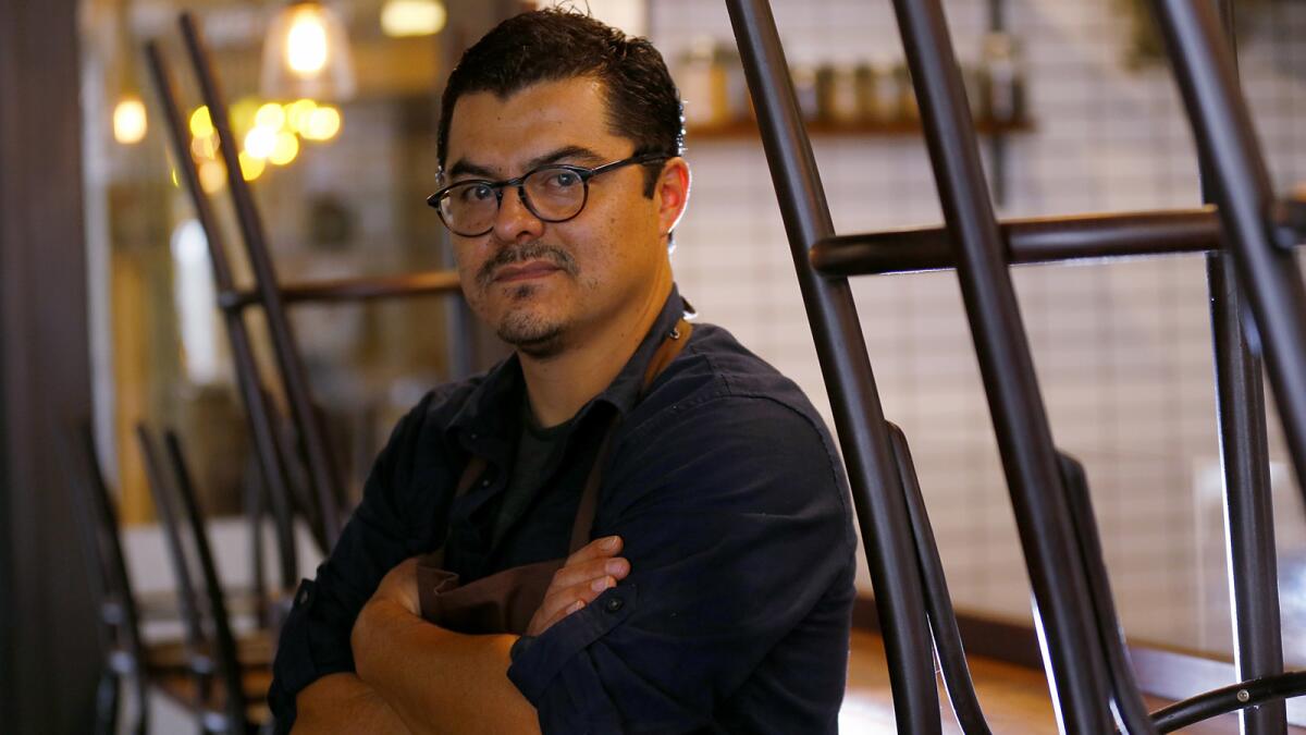 Chef Carlos Salgado of Taco Maria in Costa Mesa. Salgado signed on to be a culinary partner at the Ace Hotel in Palm Springs, where he's revamping the menus at the hotel's restaurant and bar.