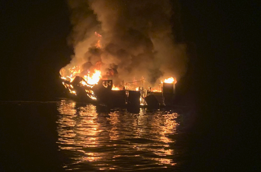 The fire