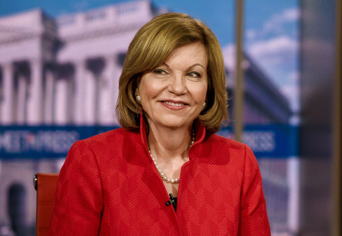 Susan Page, the Washington bureau chief for USA Today, appears on "Meet the Press" in 2019.