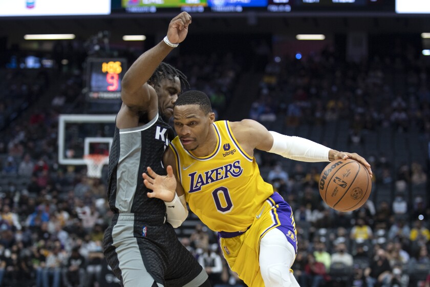 Russell Westbrook trolled amid struggles in Lakers' loss to Kings - Los Angeles Times