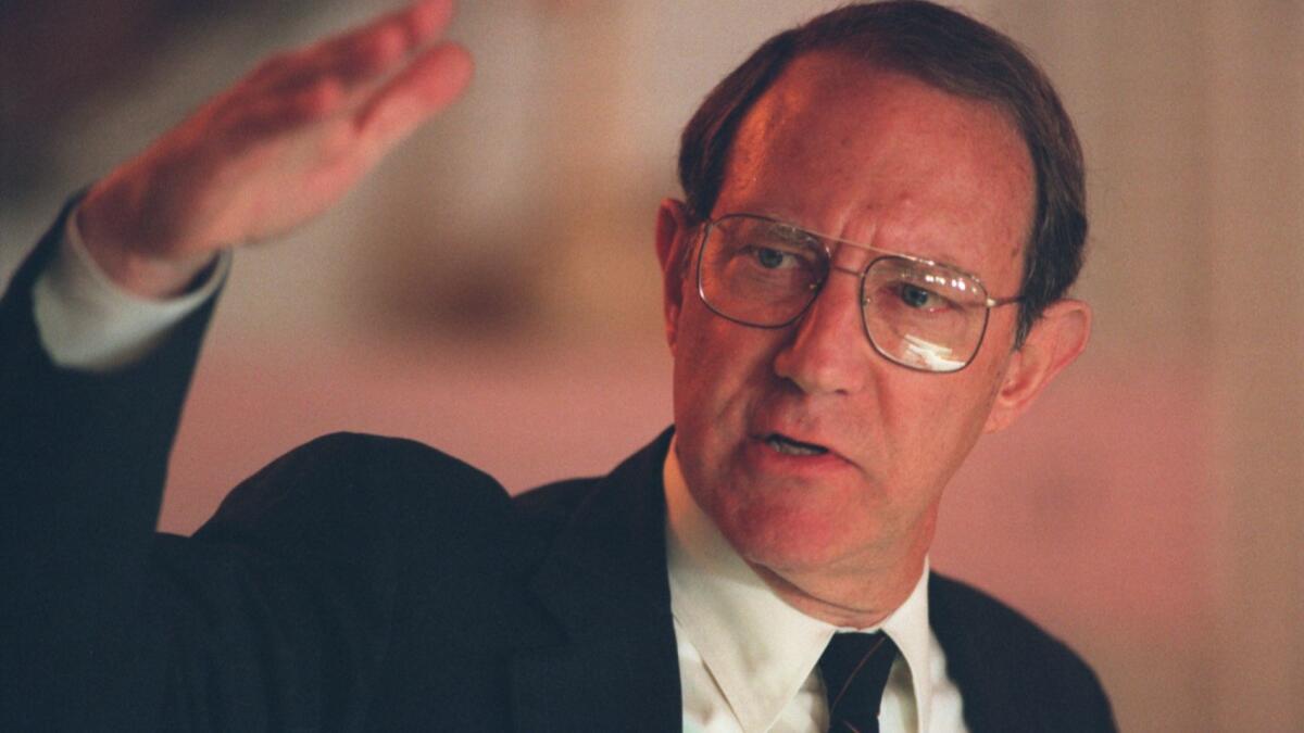 Former U.S. Rep. Anthony Beilenson (D-Woodland Hills) in a 1996 file photo.