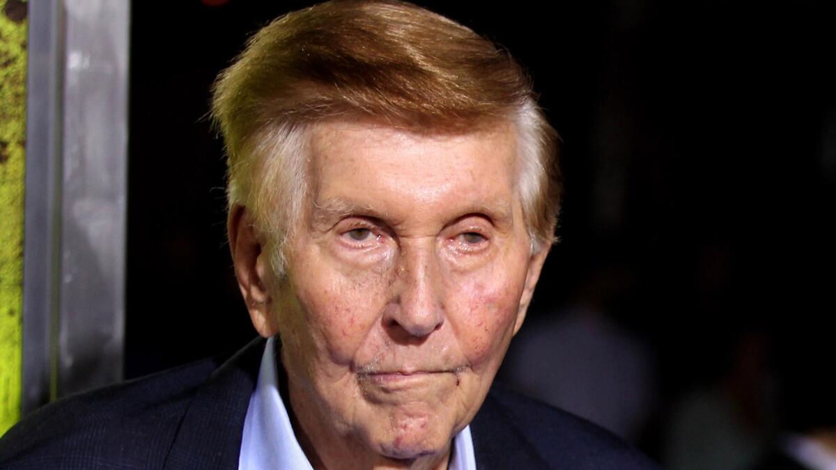 Sumner Redstone, seen here in 2012, has asked a Massachusetts court to reject a challenge by Viacom Chief Executive Philippe Dauman over his dismissal as a director and trustee.