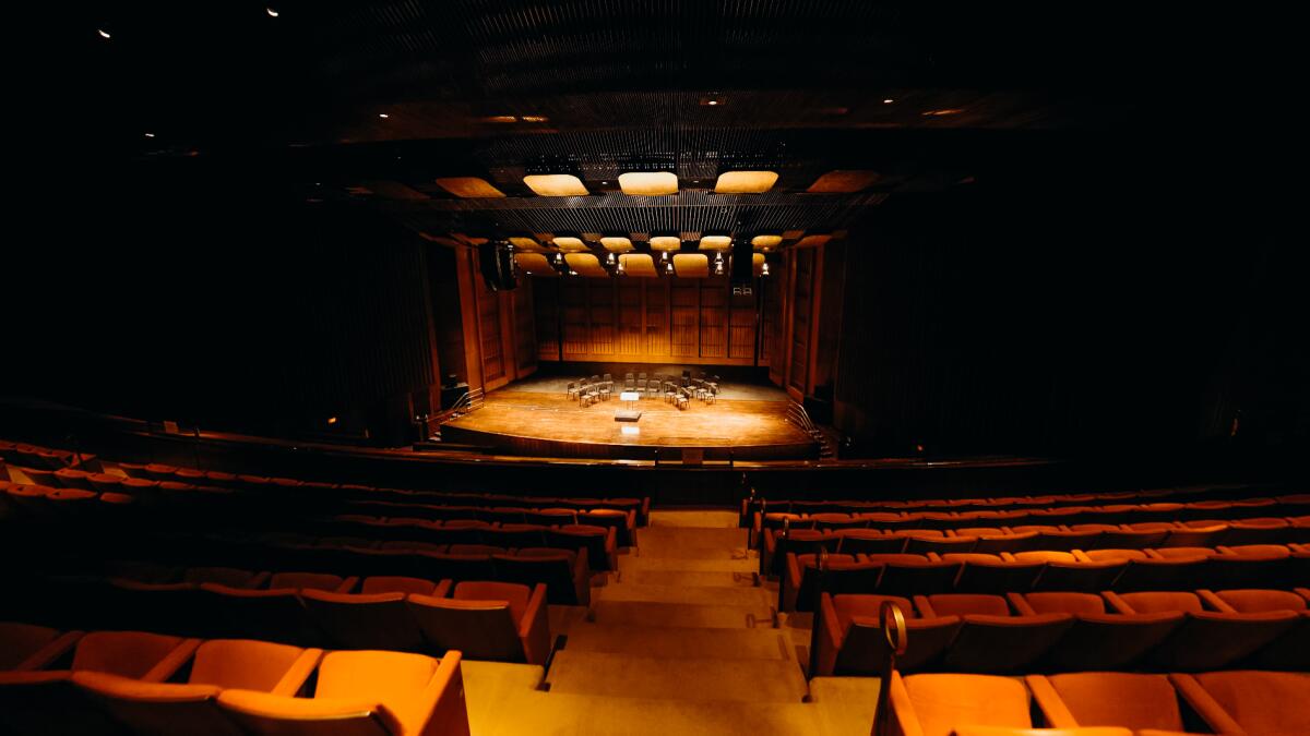  The stage of the Ambassador Auditorium in Pasadena.