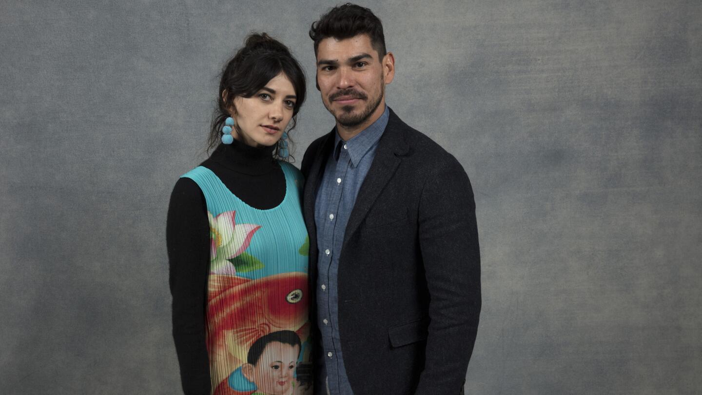 Actress Sheila Vand, and actor Raul Castillo, from the film, "We The Animals," photographed in the L.A. Times Studio at Chase Sapphire on Main, during the Sundance Film Festival in Park City, Utah, Jan. 20, 2018.