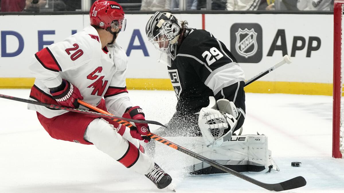 Martinook scores 9th-round shootout winner as Canes blow a 3-goal lead,  still beat Kings 6-5 - The San Diego Union-Tribune