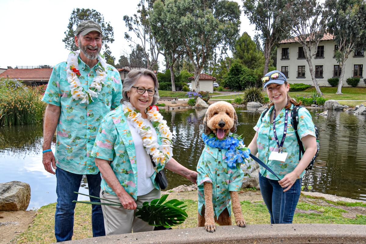 The Post Family from Del Mar: Steve, Patricia, Arlo and Abbie, during the 2022 Poodle Palooza.