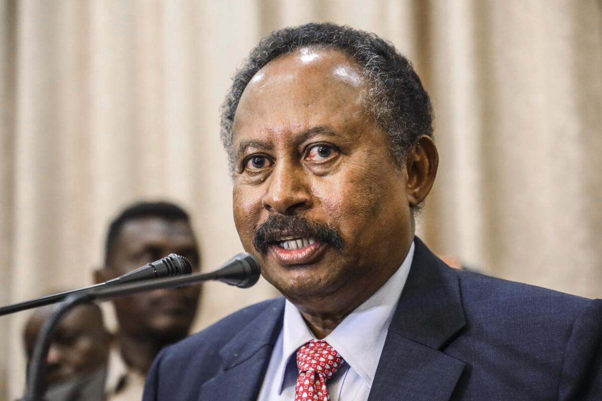 Sudan's deposed Prime Minister Abdalla Hamdok