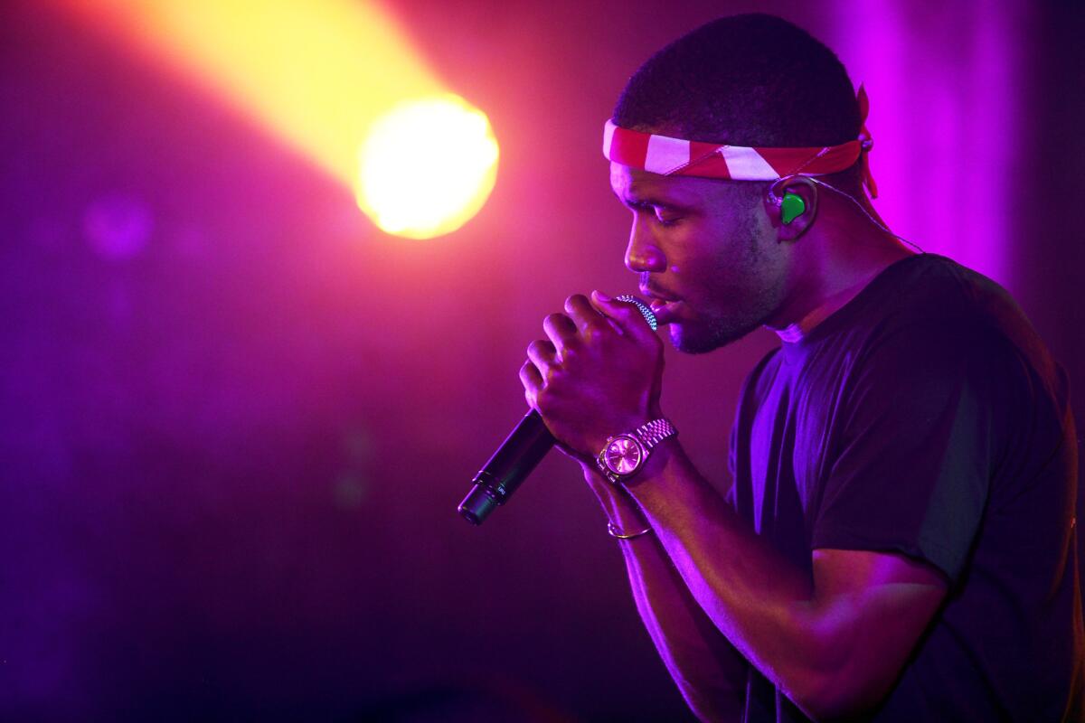 Singer-rapper Frank Ocean was cited for speeding and marijuana possession on New Year's Eve in Northern California.