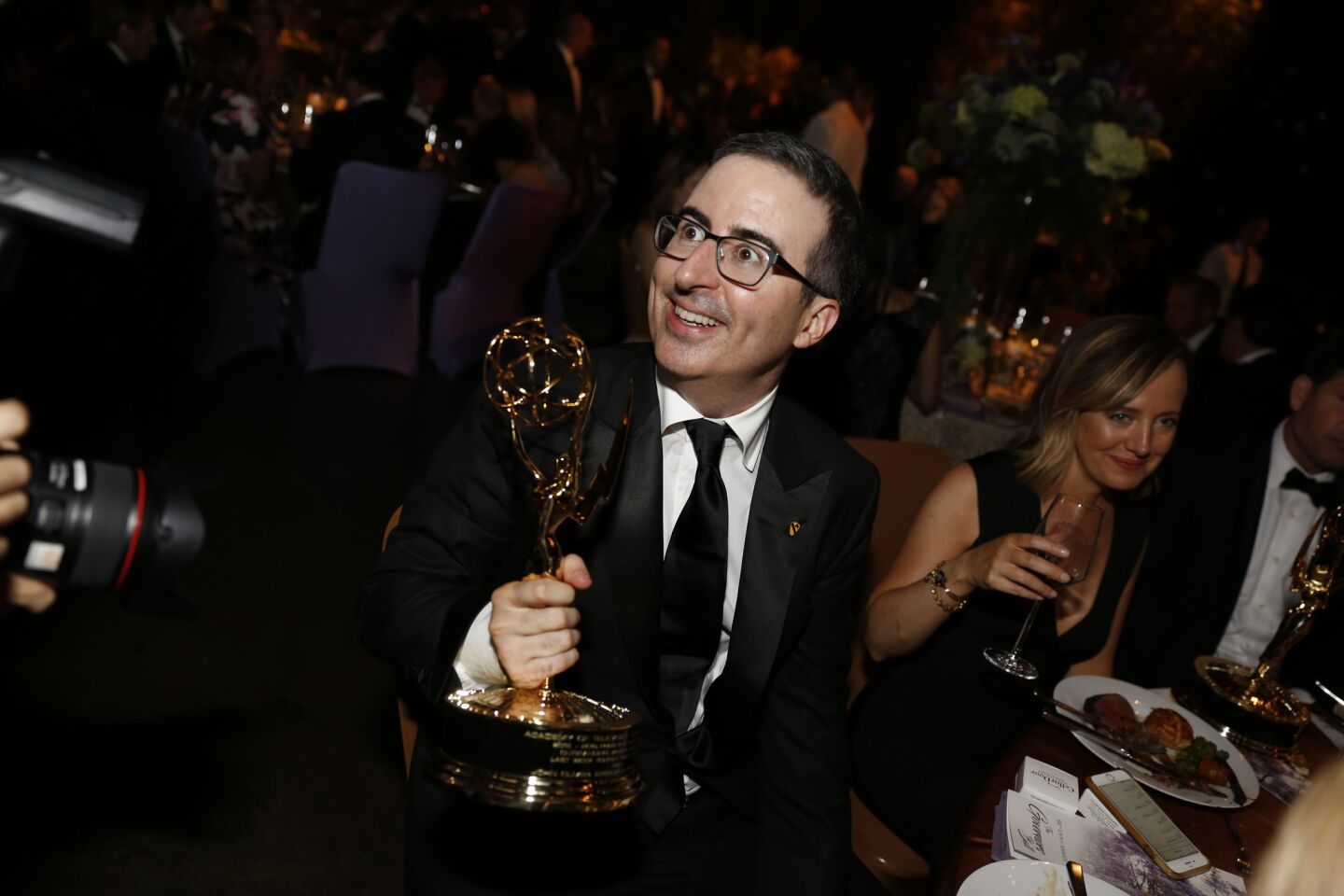 Emmy winner John Oliver at the Governors Ball after the 68th Primetime Emmy Awards.