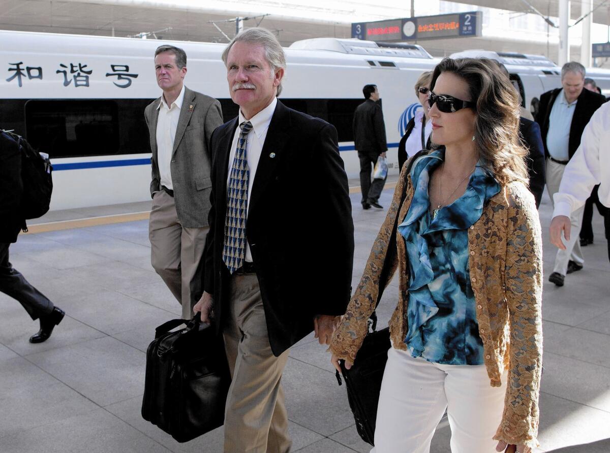 Oregon Gov. John Kitzhaber and girlfriend Cylvia Hayes visiting China in 2011.