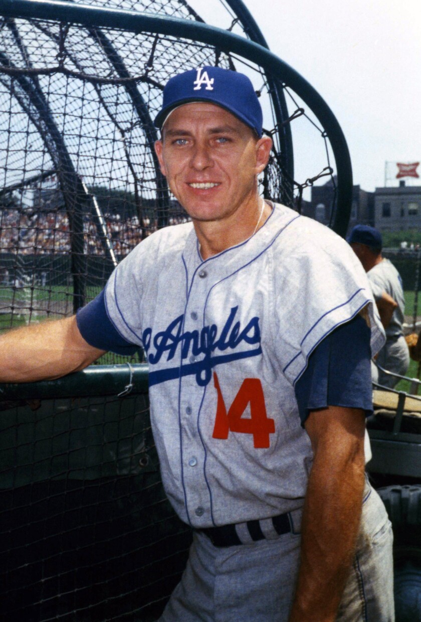 Gil Hodges with the Dodgers in 1960.