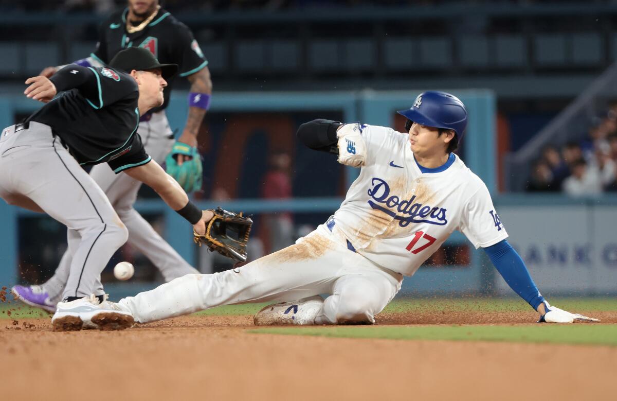 Shohei Ohtani had two hits and two stolen bases Tuesday.