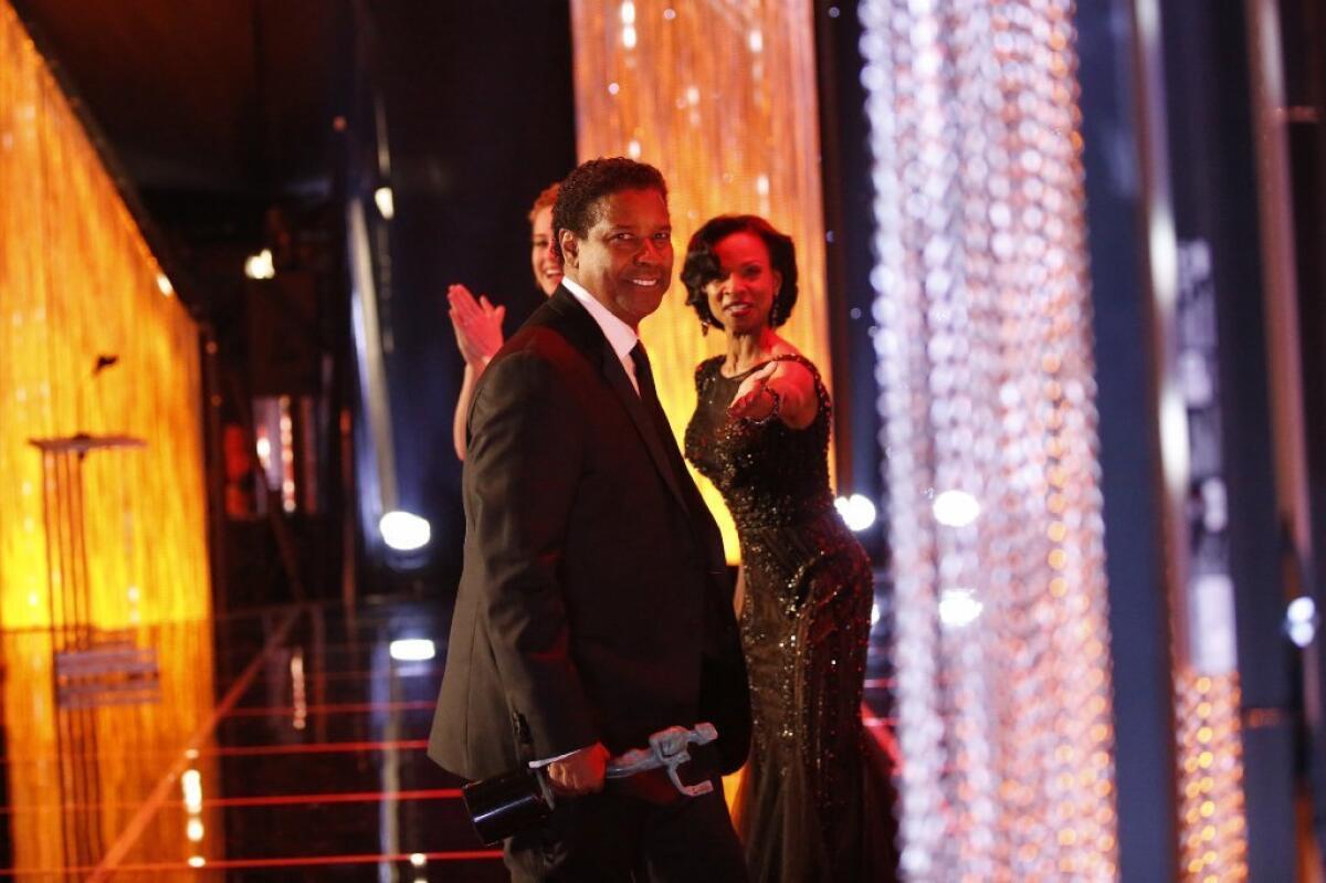 Denzel Washington takes home a SAG Award for his part in "Fences."