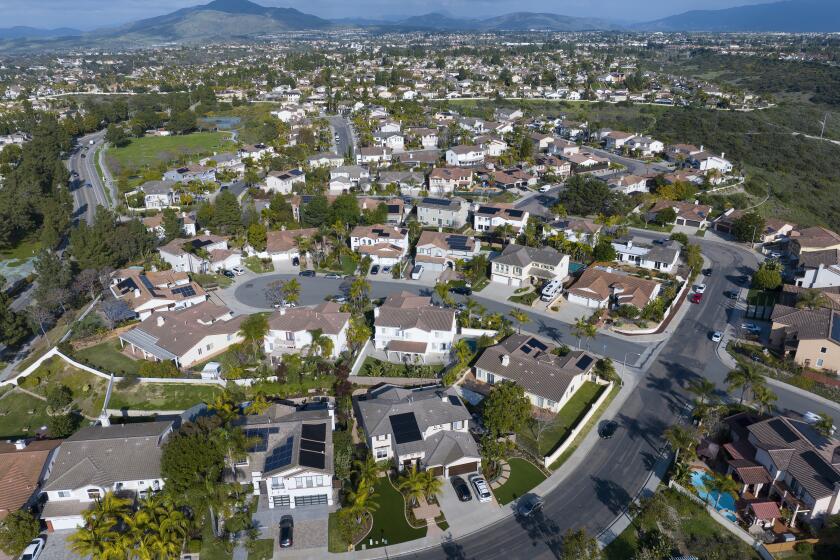 Chula Vista, CA - February 29: Residential homes in the Rancho Del Rey community of Chula Vista, California on Thursday, February 29, 2024. San Diego County's median home price rose slightly, 0.3 percent, in January to $802,500. There were 1,678 home sales, tying the record for the slowest ever month. (Nelvin C. Cepeda / The San Diego Union-Tribune)