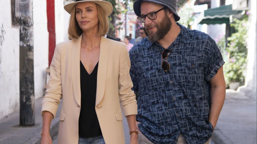 Charlotte Fields (CHARLIZE THERON) and Fred Flarsky (SETH ROGEN) in LONG SHOT. 
