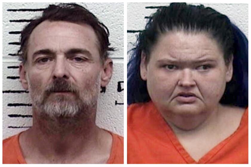 Booking images of Brian Lovvorn, left, and Amy Slaton Halterman