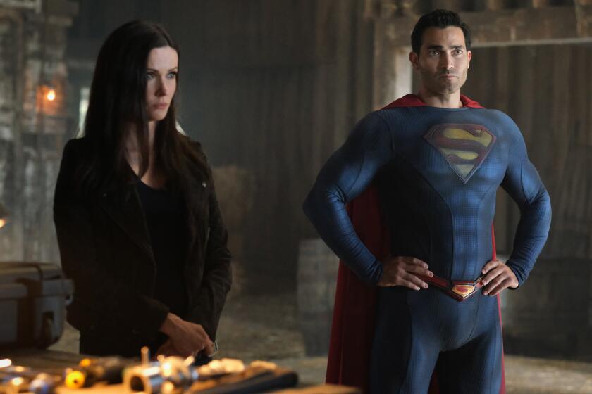 Bitise Tulloch and Tyler Hoechlin in "Superman & Lois" on The CW.