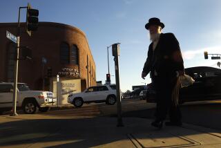 LOS ANGELES-CA-NOVEMBER 26, 2018: Congregation Bais Yehuda in Los Angeles is photographed on Monday, November 26, 2018. Police are trying to determine the motivations and background of a 32-year-old Somali man who tried to run down two men outside of the Jewish synagogue in West L.A. (Christina House / Los Angeles Times)