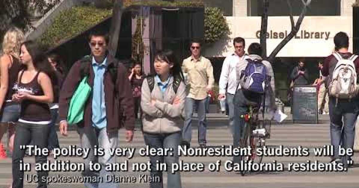UC proposes its first enrollment cap — 20% — on out-of-state students