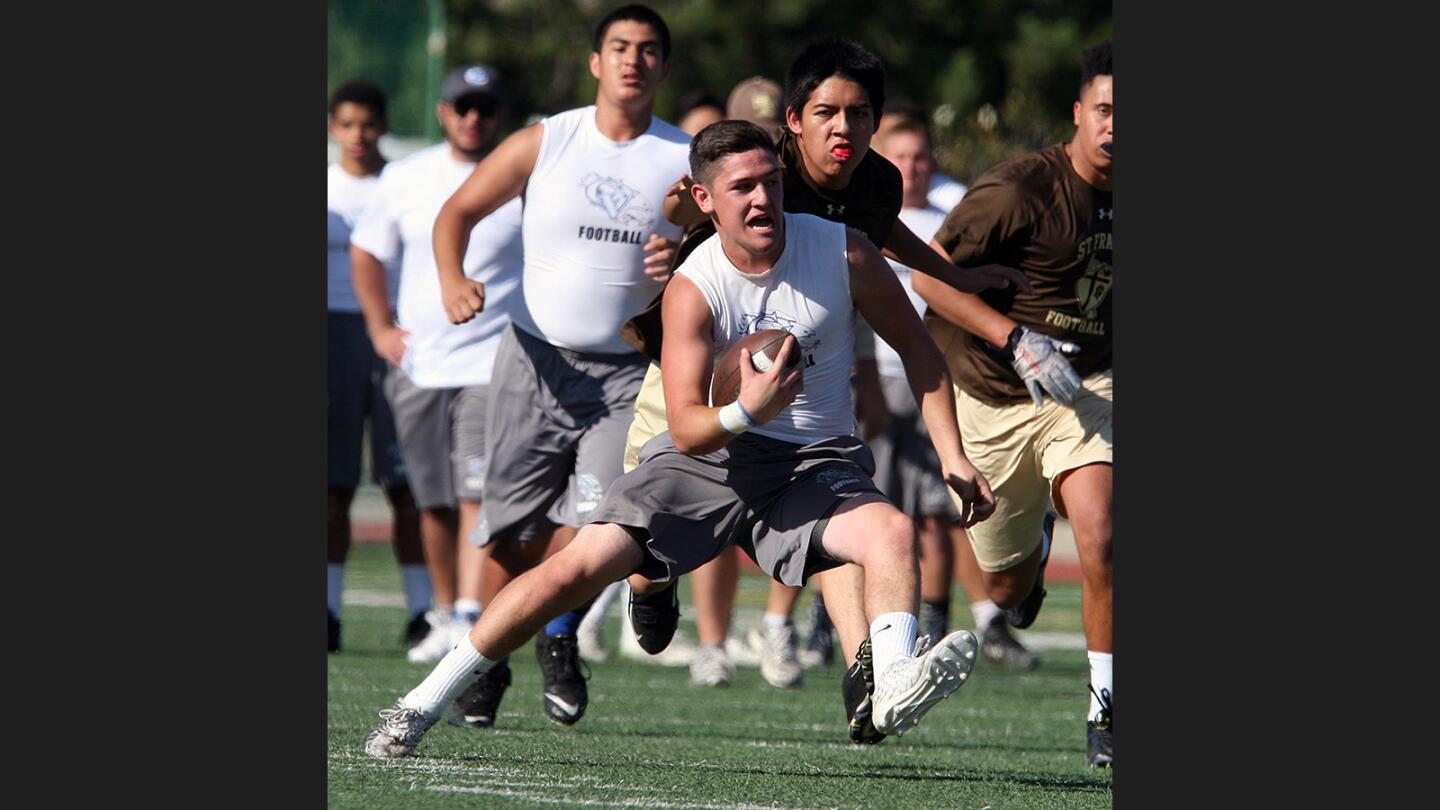 Photo Gallery: Crescenta Valley and St. Francis in Spring league football scrimmage