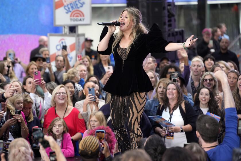 Kelly Clarkson performs on NBC's "Today" show at Rockefeller Plaza on Friday, Sept. 22, 2023, in New York. (Photo by Charles Sykes/Invision/AP)