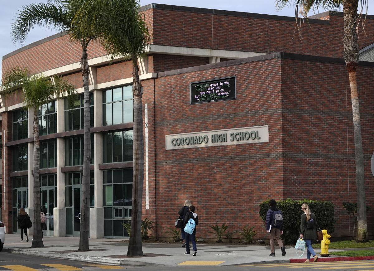Coronado High School students and staff returned to class earlier this year. 