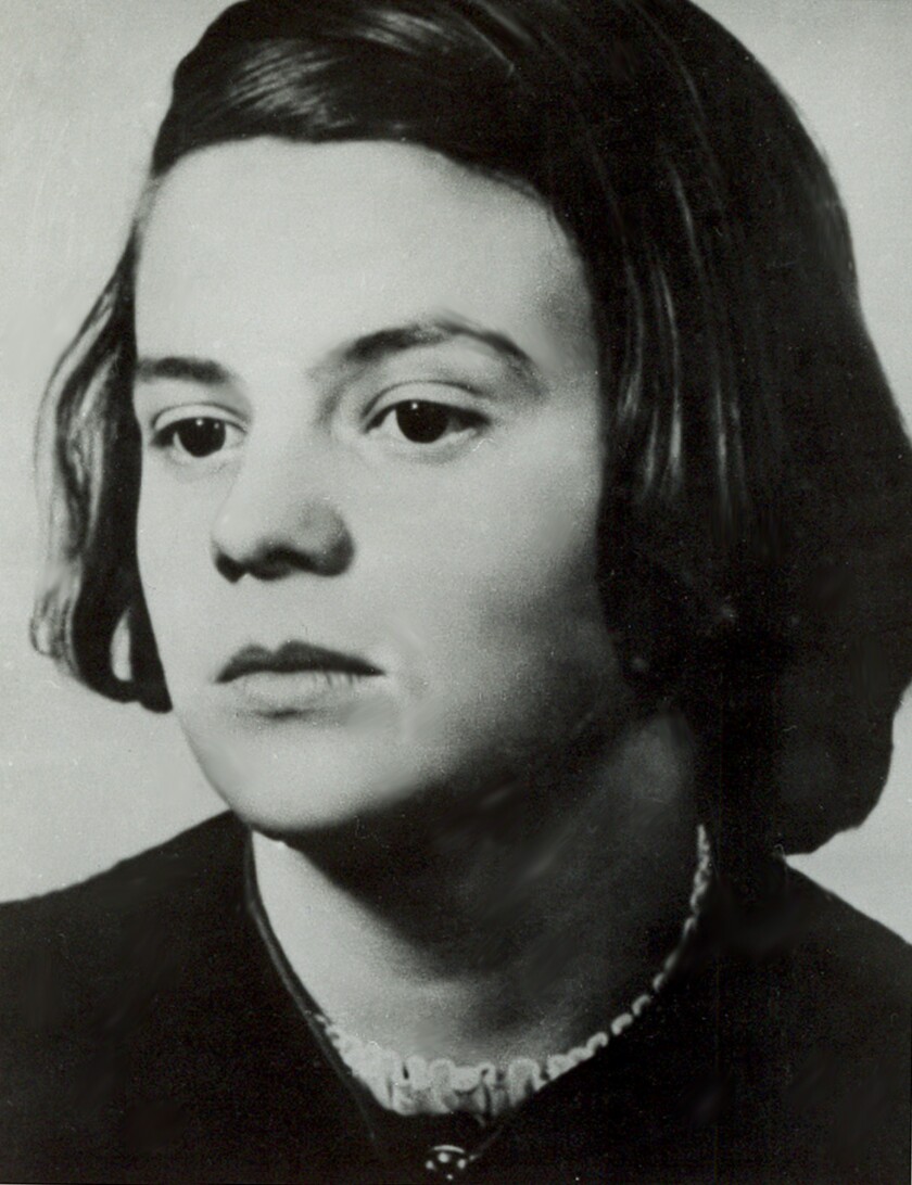 FILE - This undated file photo shows German Sophie Scholl, member of the Nazi resistance activist group 'White Rose'. May 9, 2021 marks the 100th anniversary of her birth. (AP Photo, file)