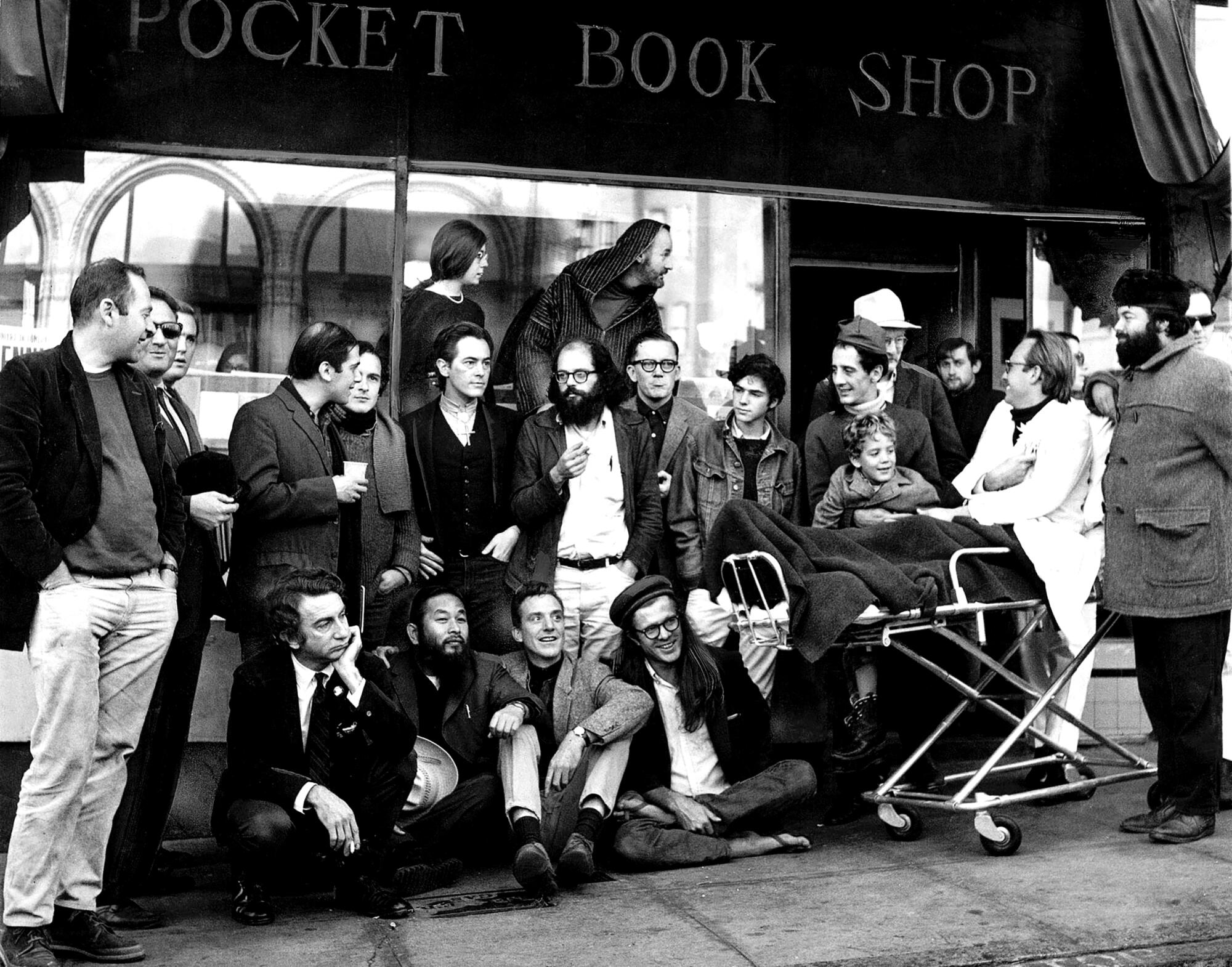 A conclave of poets and artists assembled at City Lights bookstore in 1965.