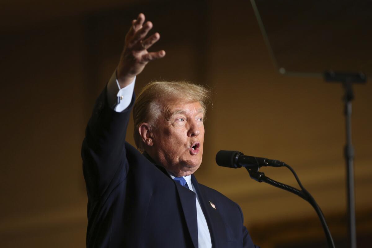 Former President Trump a campaign rally