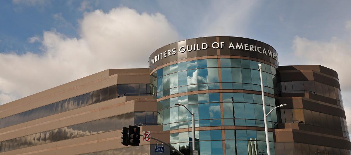 Headquarters of the Writers Guild of America West in the Fairfax area of Los Angeles.